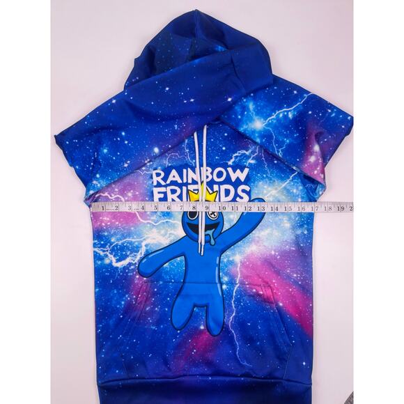Boys Youth Sz 8 Rainbow Friends Roblox Galaxy Graphic Hoodie Character Pullover - Picture 8 of 8